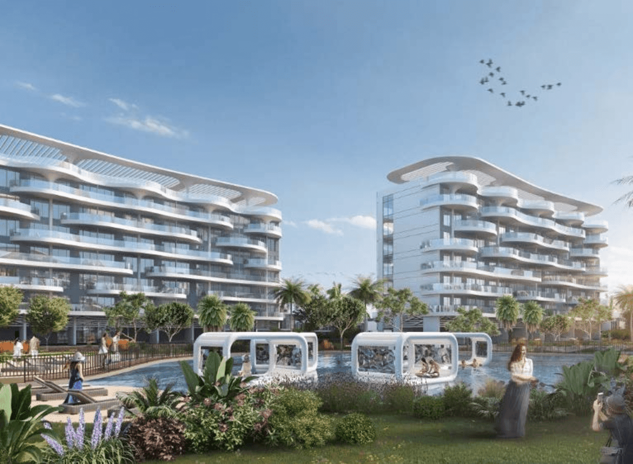Damac Lagoons Views Phase 2, image 2 of 12. Render supplied by developer.