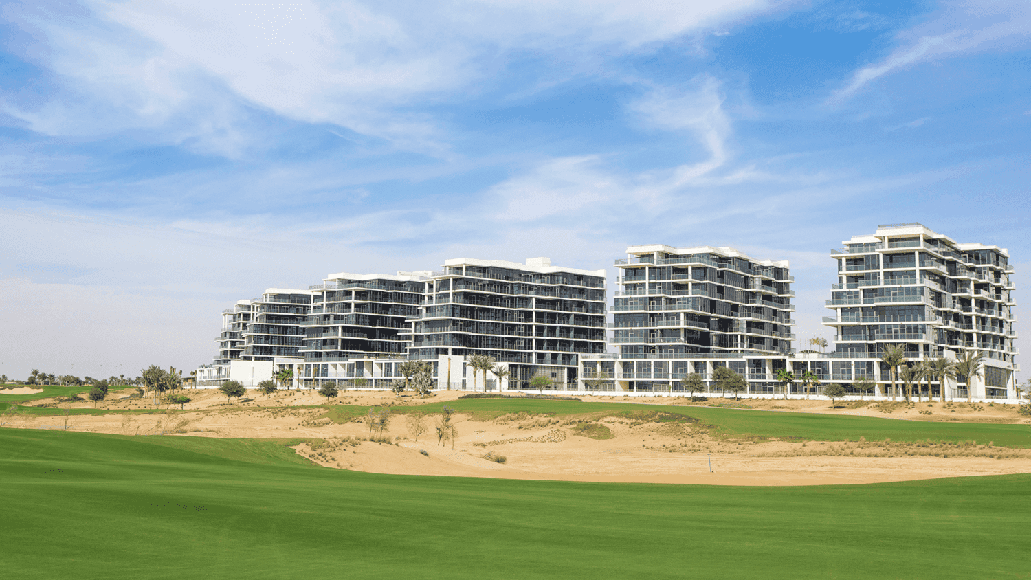Damac Hills - Golf Promenade, image 2 of 6. Render supplied by developer.