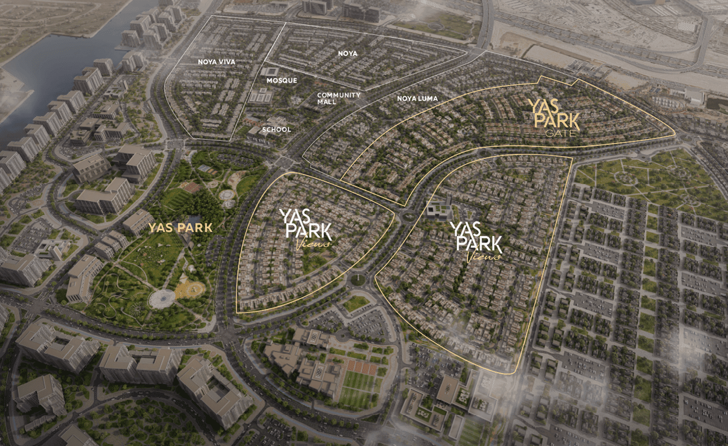 Yas Park Views by Aldar, image 11 of 11. Render supplied by developer.