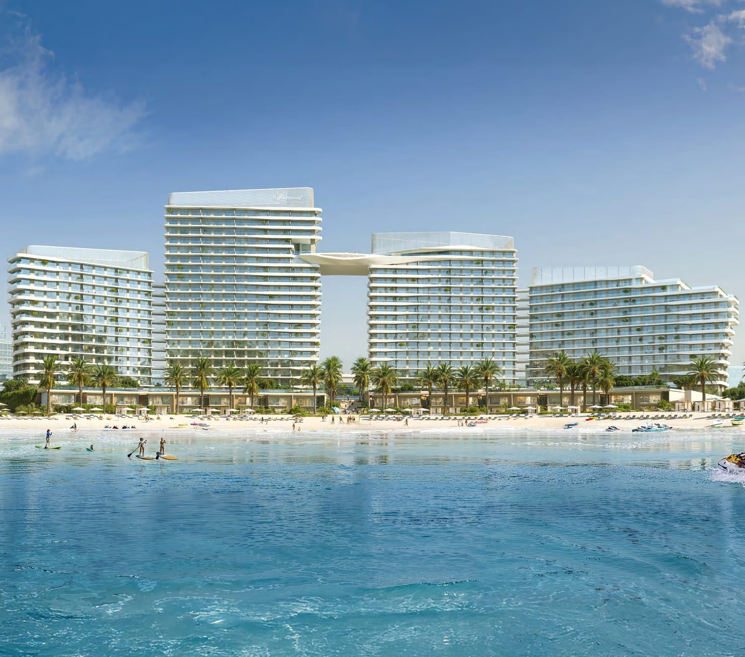 Fairmont Residences Al Marjan Island 1 & 2 by Ardee Developments, Al Marjan Island. Render supplied by developer.