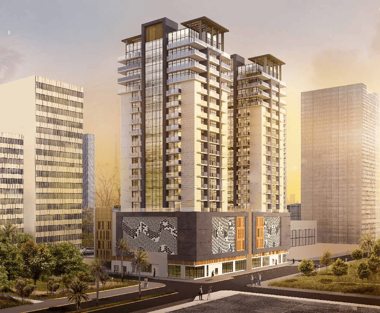 7 Park Central By Meteora, JVC (Jumeirah Village Circle). Render supplied by developer.