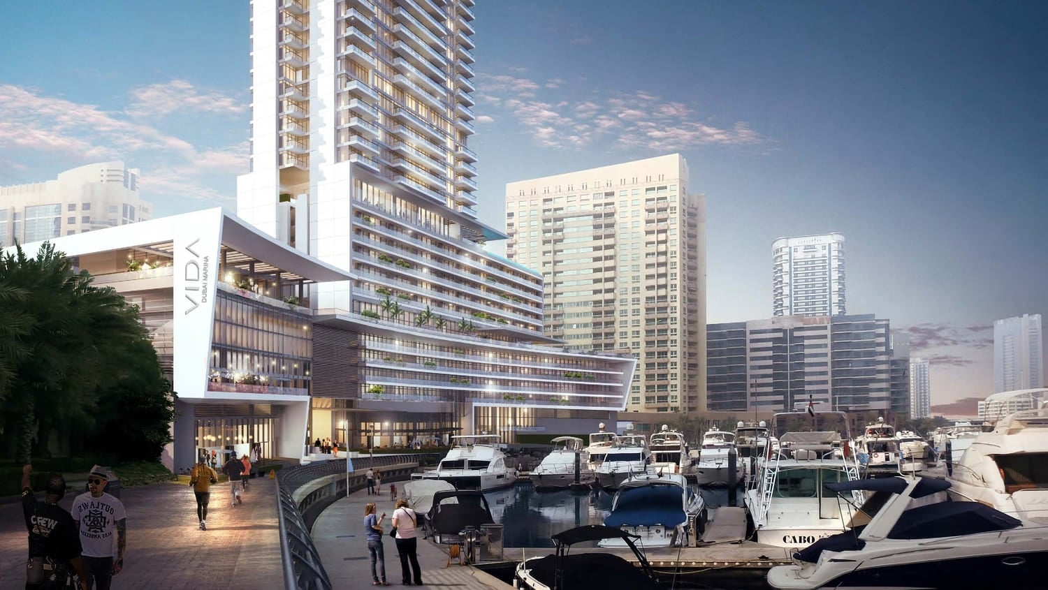 Vida Dubai Marina by Emaar, image 4 of 12. Render supplied by developer.