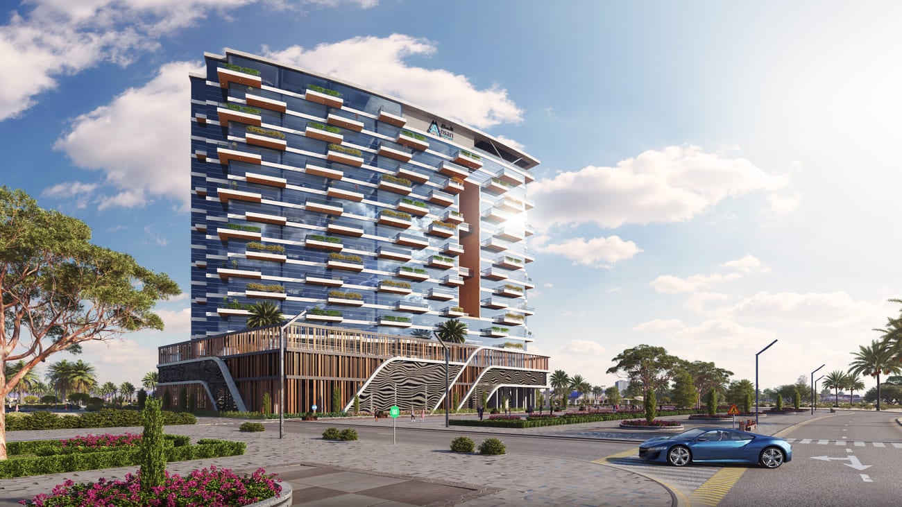 Ocean Tower by Ahmed Al Ansari Real Estate Development, Dubai Islands. Render supplied by developer.