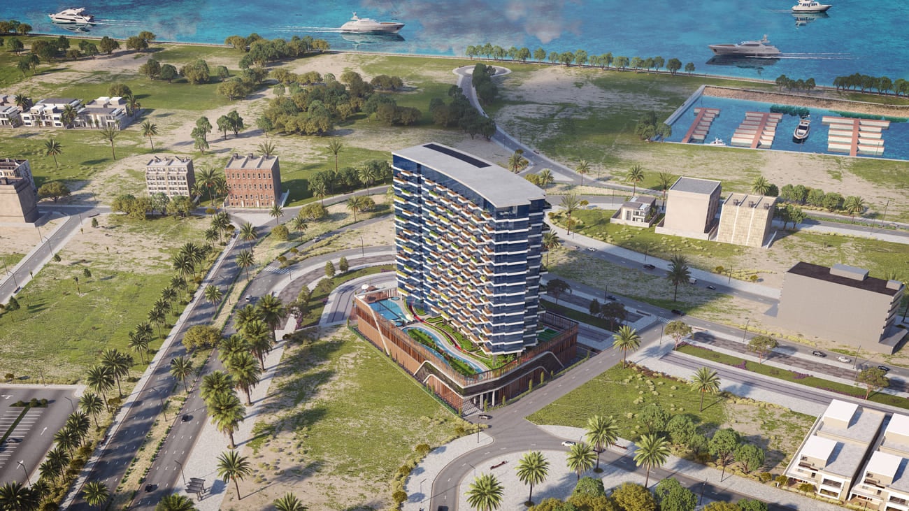 Ocean Tower by Ahmed Al Ansari Real Estate Development, image 1 of 17. Render supplied by developer.