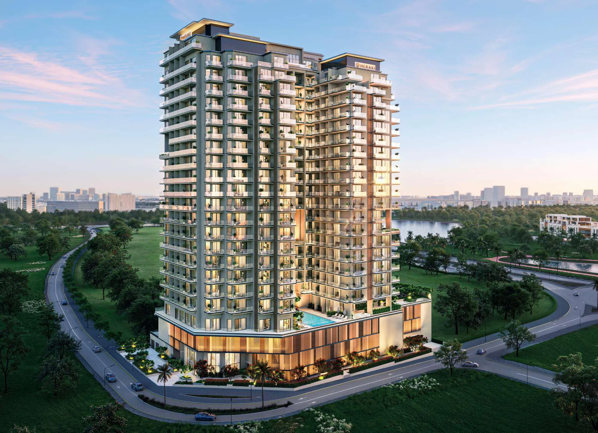 Nirvana Residences 1 by Meraki, Dubai Production City. Render supplied by developer.