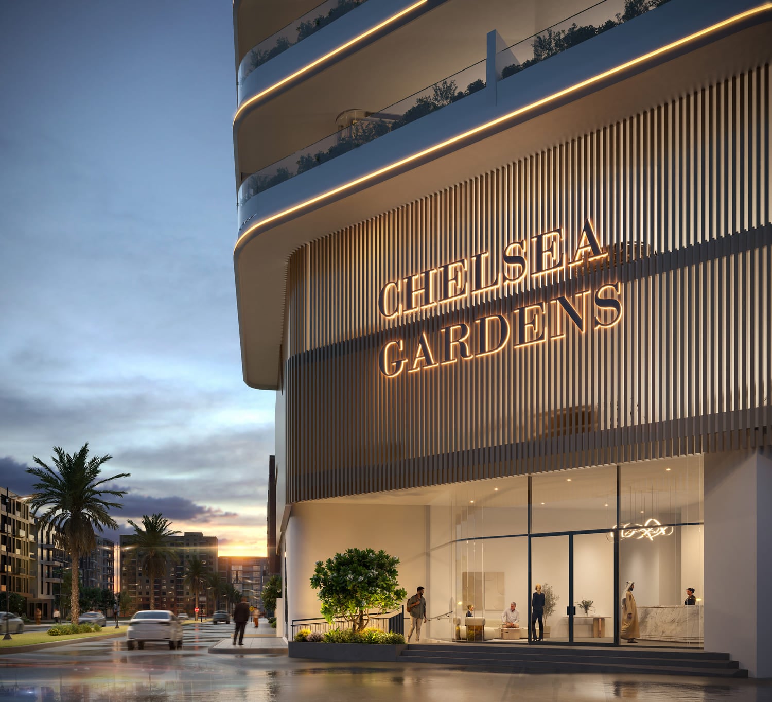 Chelsea Gardens by Alaia Developments, image 1 of 10. Render supplied by developer.