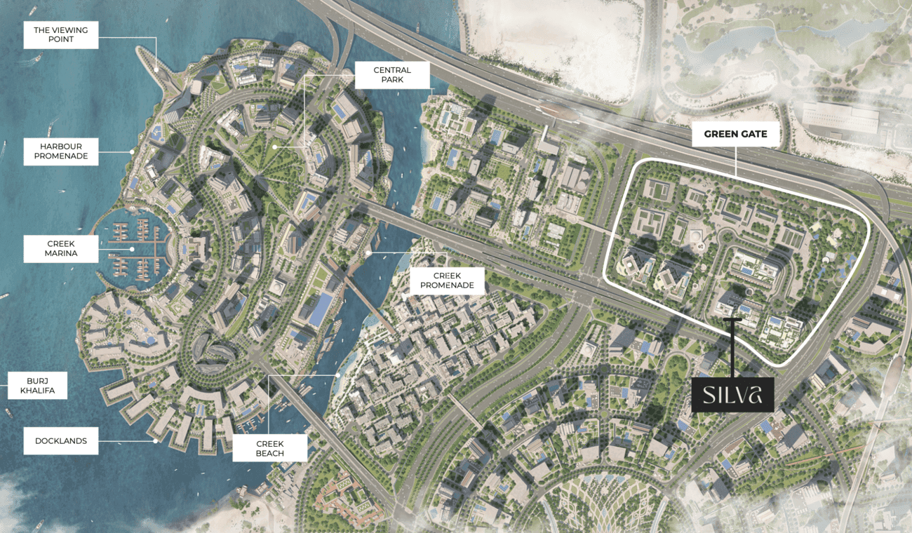 Silva Dubai Creek Harbour by Emaar, image 6 of 6. Render supplied by developer.