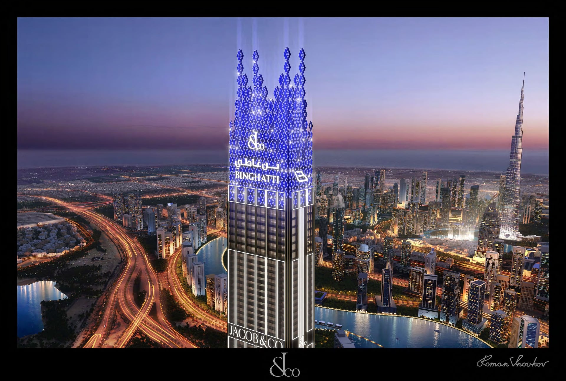 Burj Binghatti Jacob and Co Residences, image 2 of 24. Render supplied by developer.