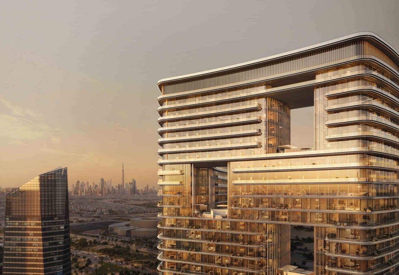 Binghatti Hillviews by Binghatti, image 3 of 8. Render supplied by developer.
