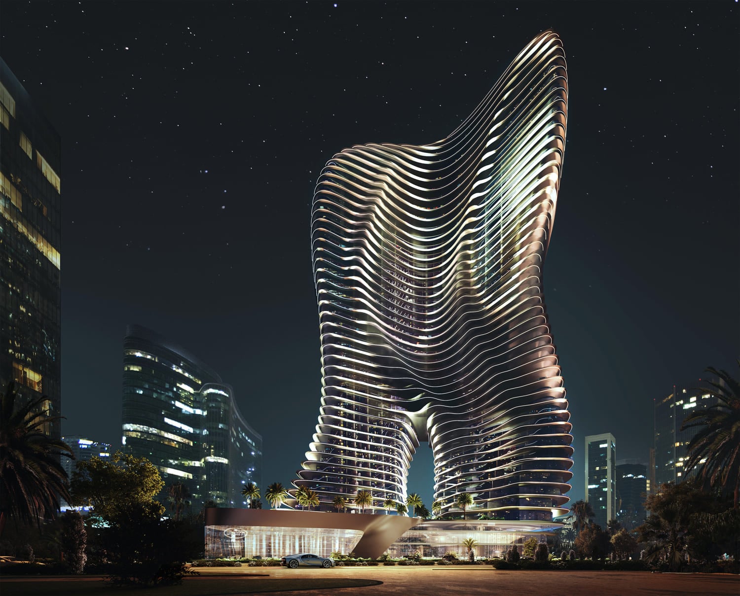 Bugatti Residences by Binghatti, image 8 of 17. Render supplied by developer.