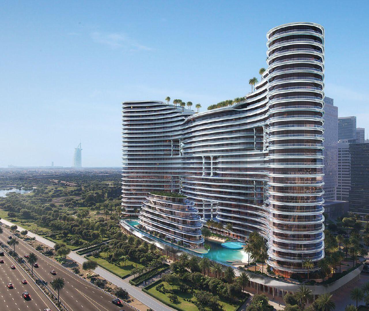 Binghatti Aquarise, image 1 of 13. Render supplied by developer.
