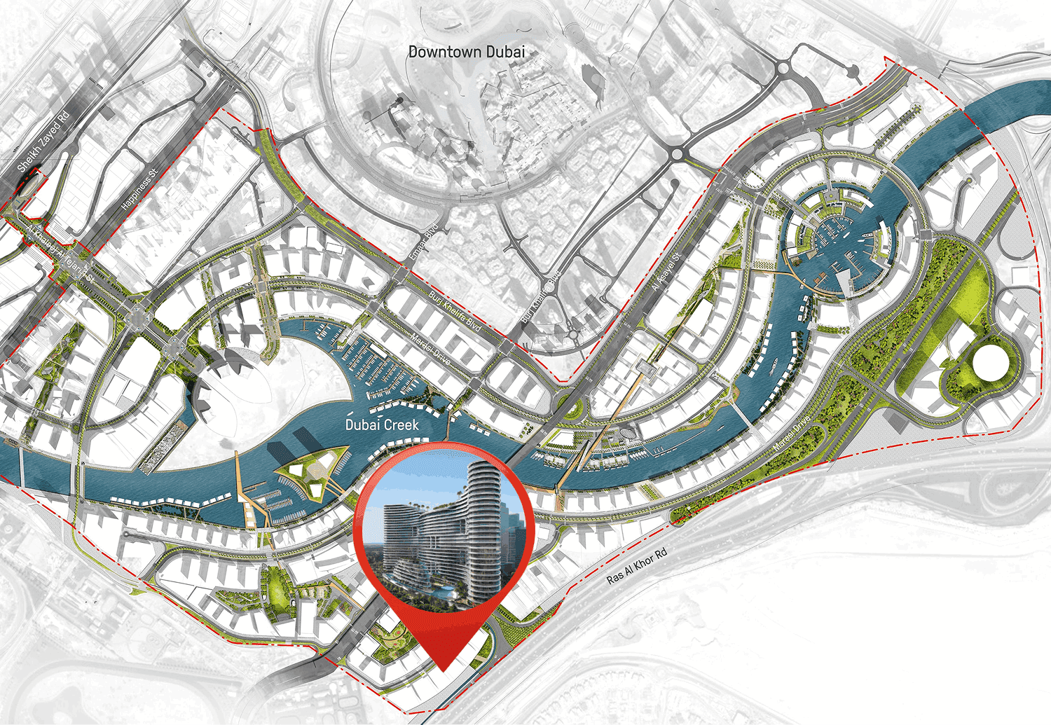 Binghatti Aquarise, image 10 of 13. Render supplied by developer.