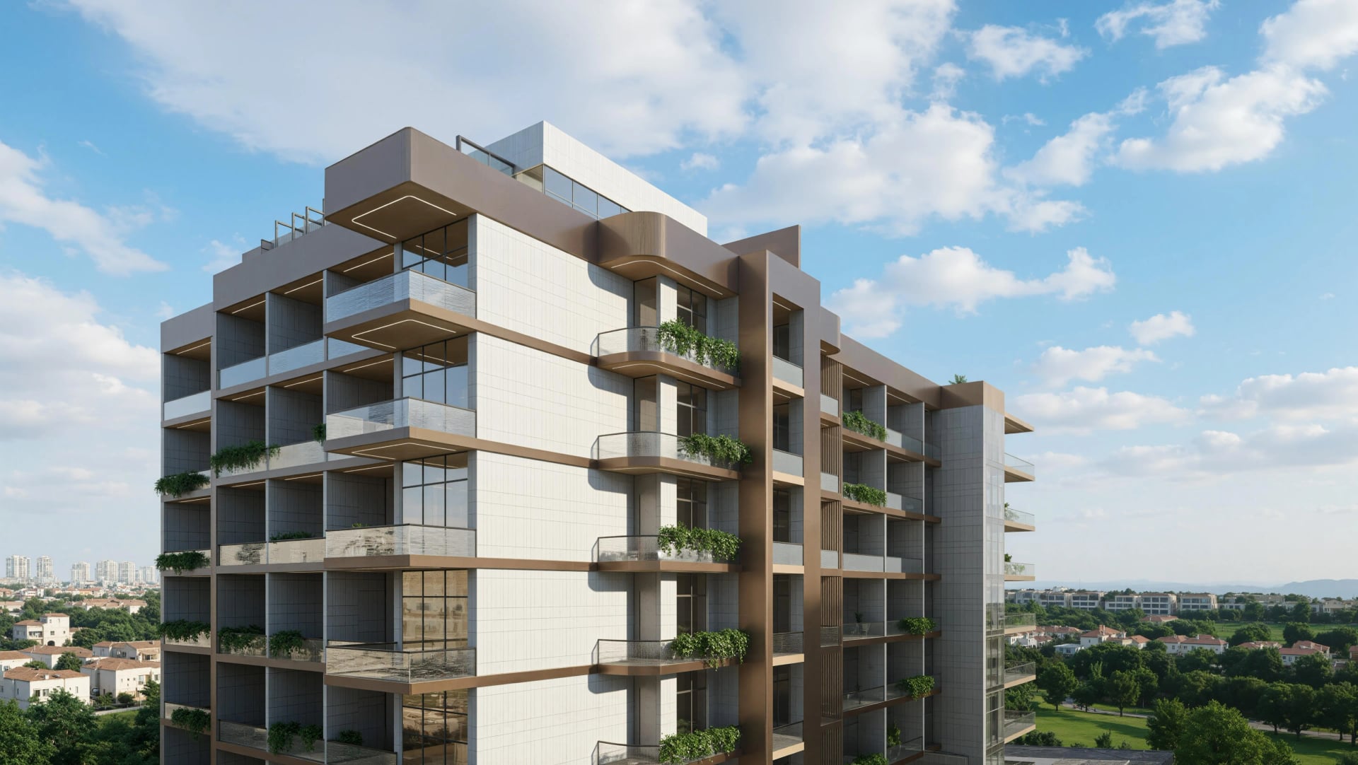 Golf Terrace Residences by Asak Real Estate Development, image 1 of 14. Render supplied by developer.