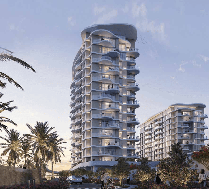 Bay Residences South by RAK Properties, image 1 of 9. Render supplied by developer.