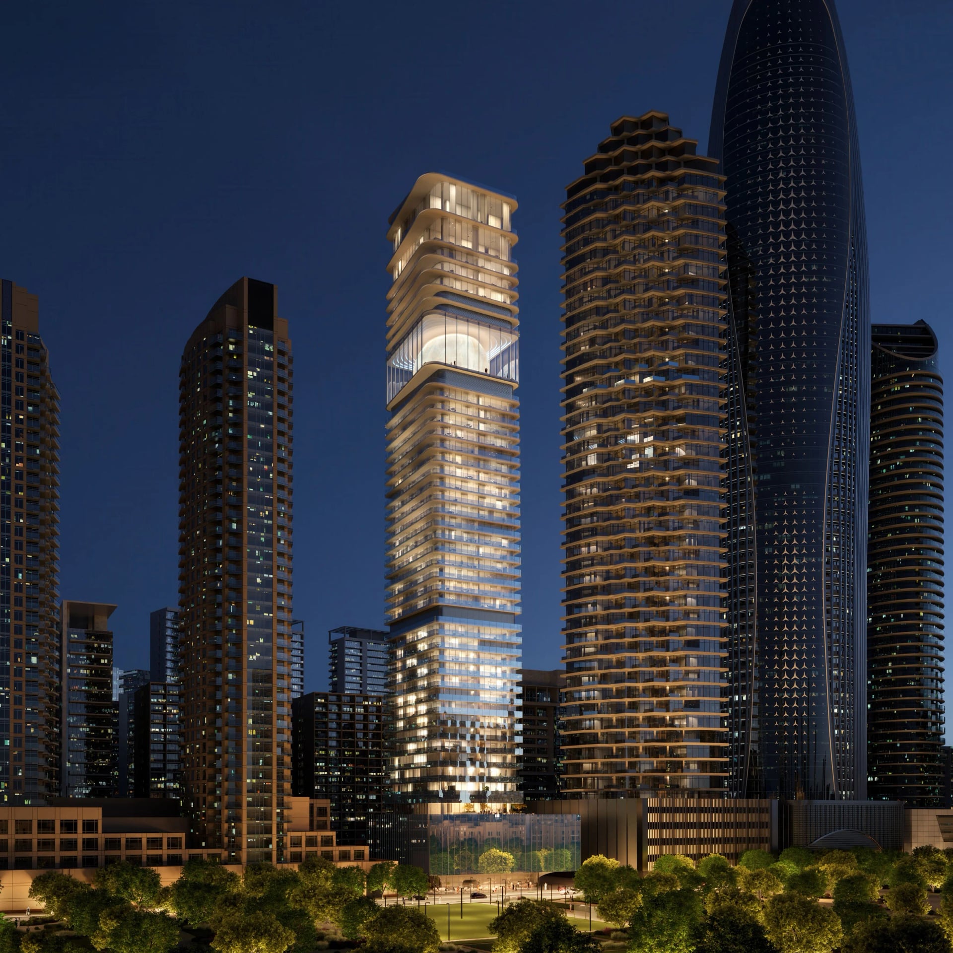 Inaura Hotels & Residences Downtown by ARADA, image 2 of 27. Render supplied by developer.