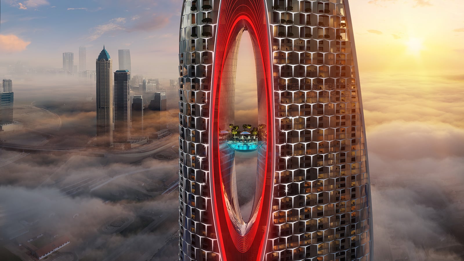 Aykon City 3D (Safa Two de Grisogono) by Damac, image 2 of 9. Render supplied by developer.