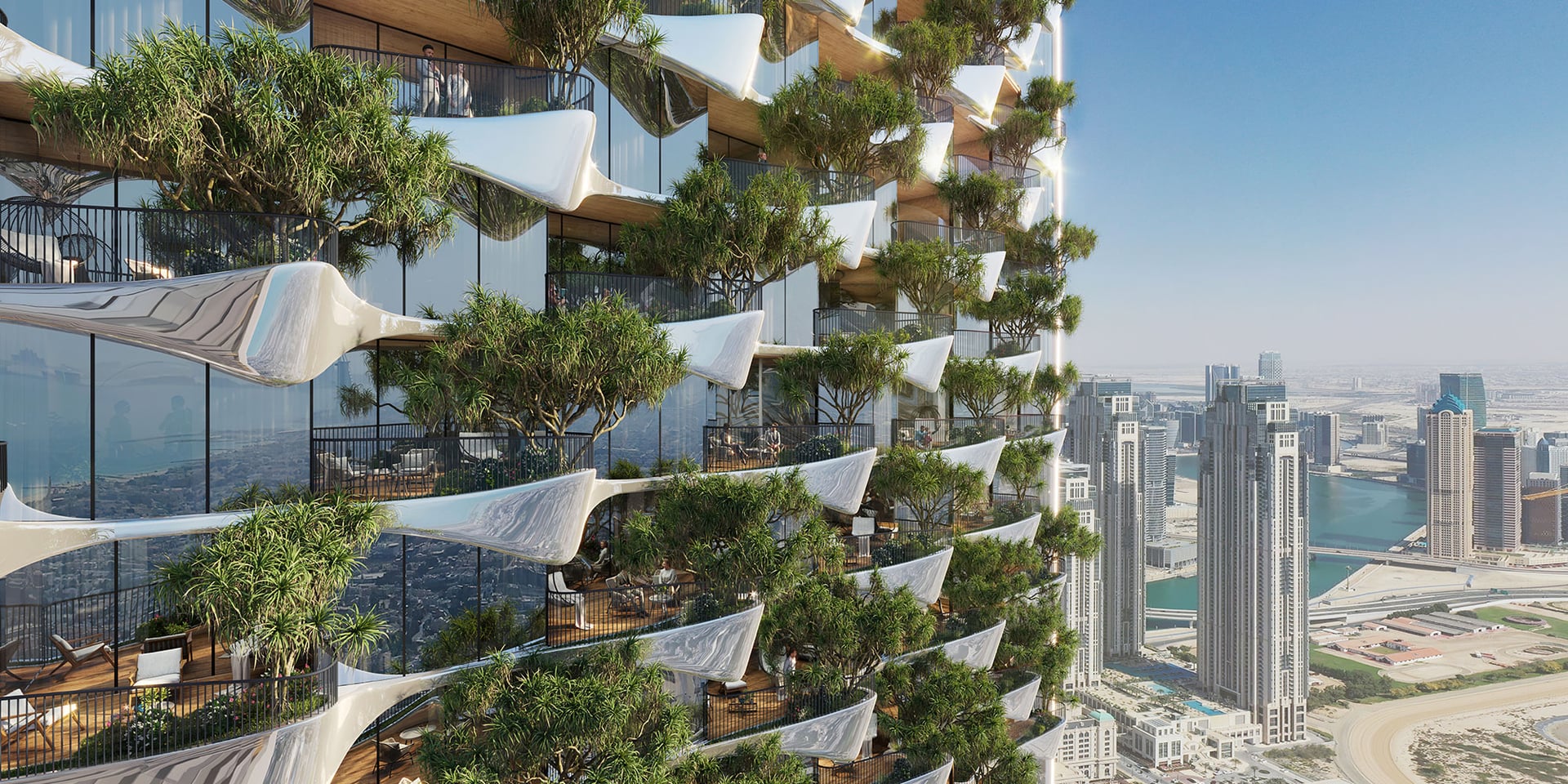 Aykon City 3D (Safa Two de Grisogono) by Damac, image 3 of 9. Render supplied by developer.