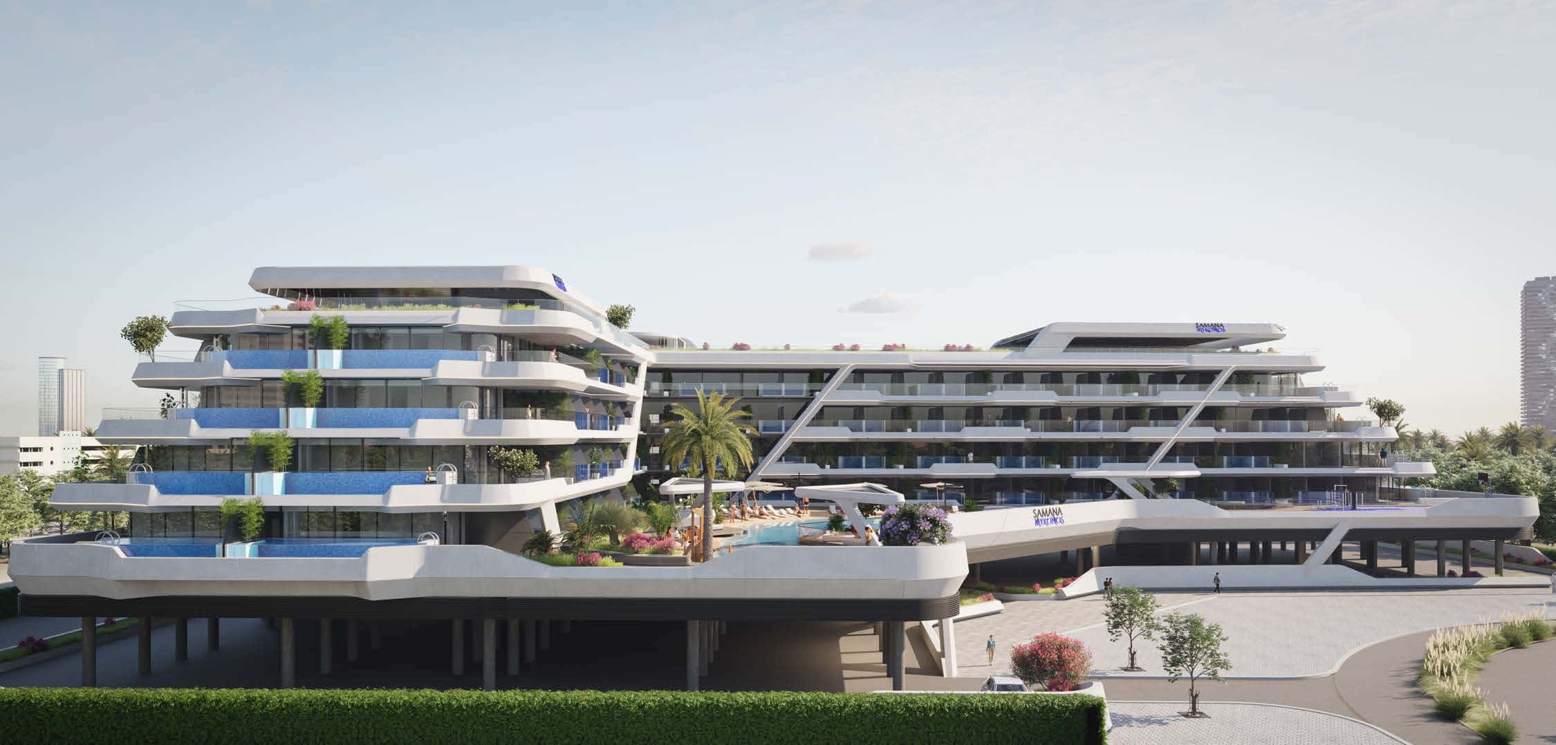 Samana Mykonos, image 3 of 6. Render supplied by developer.
