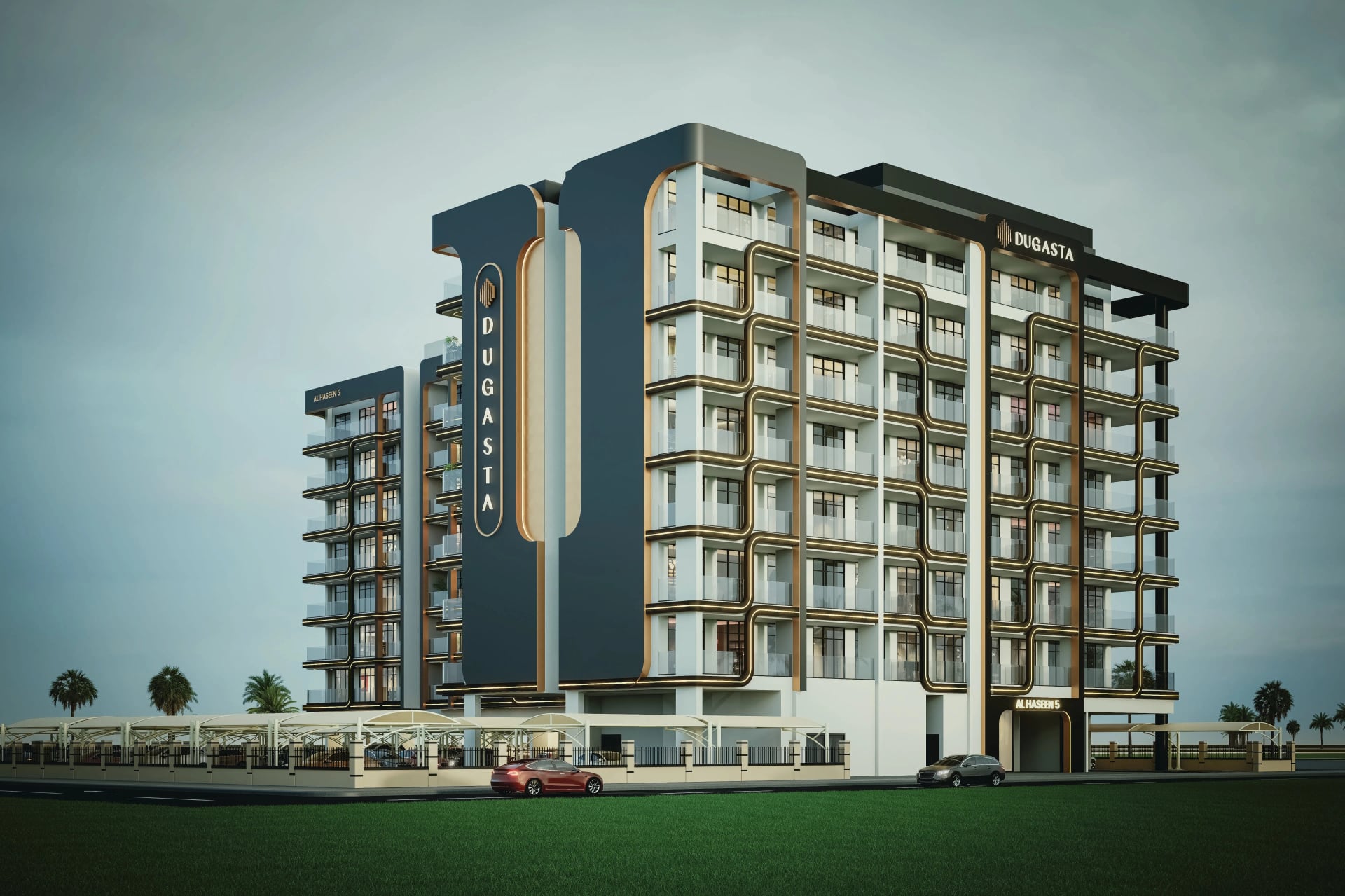 Al Haseen Residences 5 by Dugasta, image 1 of 23. Render supplied by developer.