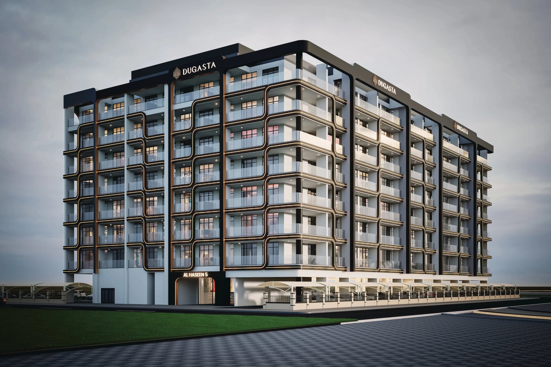 Al Haseen Residences 5 by Dugasta, image 4 of 23. Render supplied by developer.