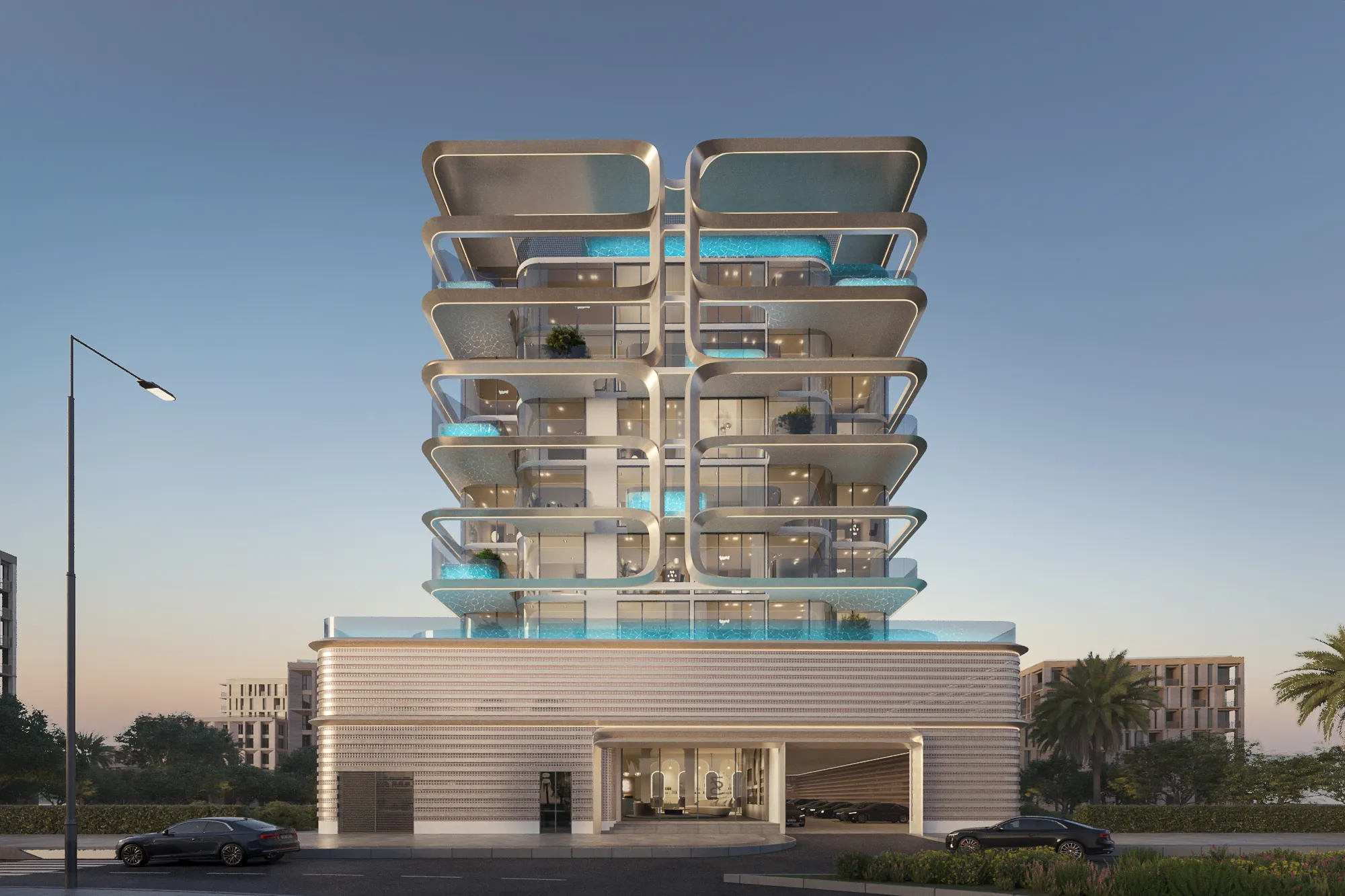Vue Doree by Crystal Bay Development, Dubai Islands. Render supplied by developer.
