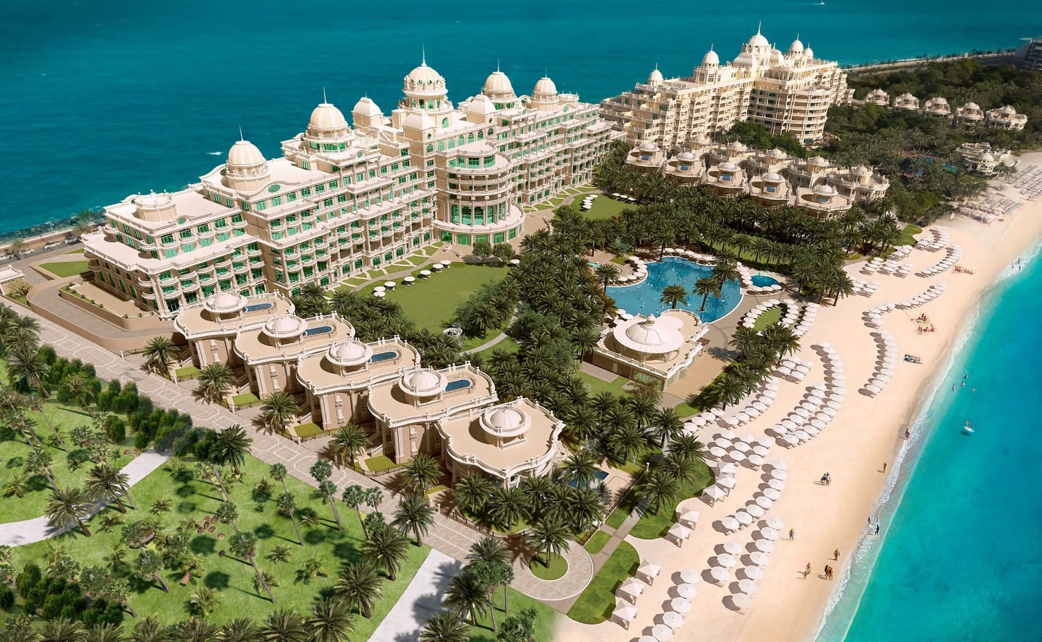 Raffles The Palm Dubai by EPG (Emerald Palace Group), image 2 of 24. Render supplied by developer.