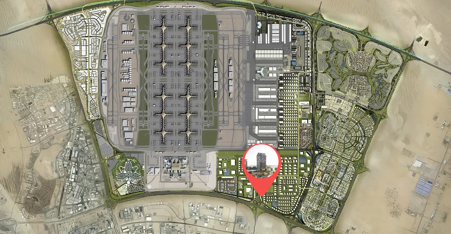 South Square Tower S1 by Dubai South, image 7 of 8. Render supplied by developer.
