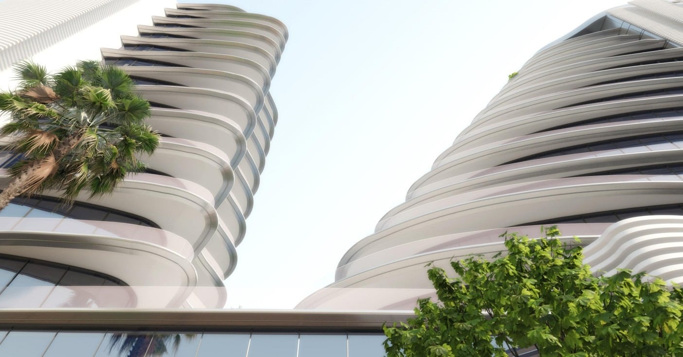 The Beach Residence by Range Development, image 1 of 14. Render supplied by developer.