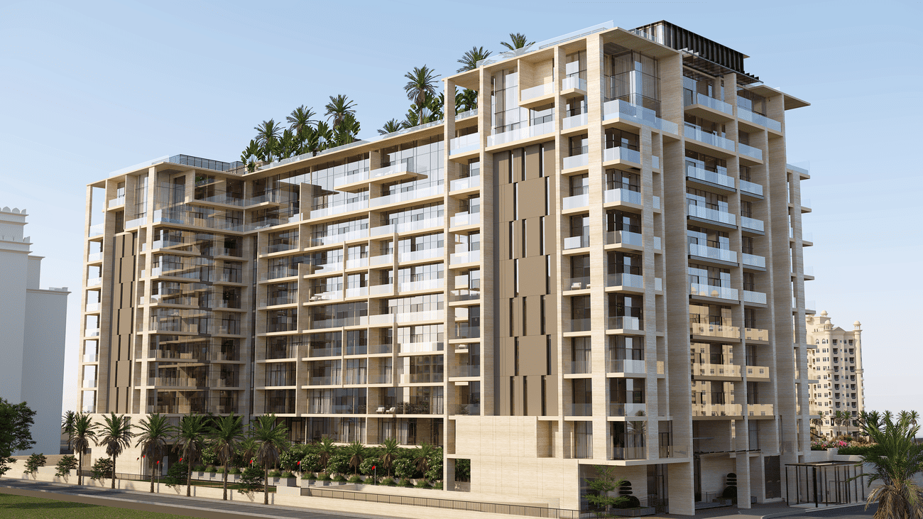 Olaia Residences by Gulf House Real Estate Development, image 1 of 12. Render supplied by developer.