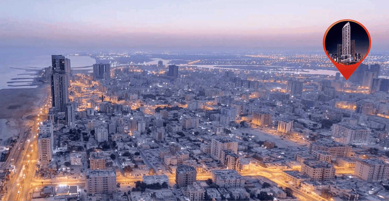 Ajman Pearl Tower by GJ Properties, image 9 of 10. Render supplied by developer.