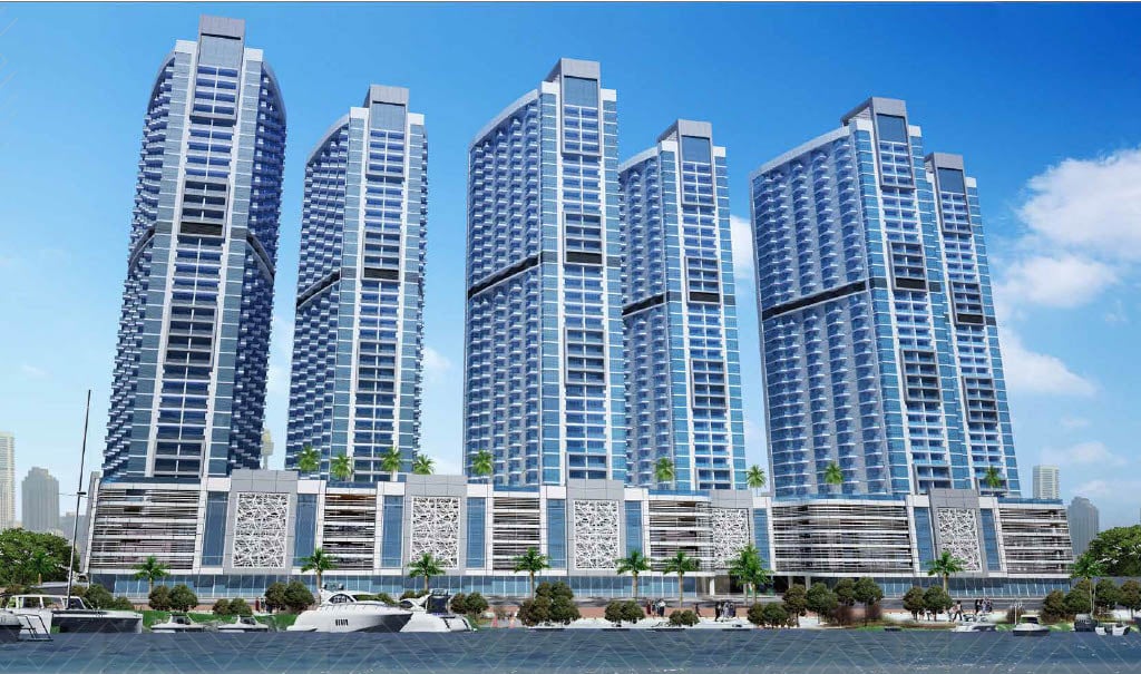 Ajman Creek Towers by GJ Properties, image 2 of 10. Render supplied by developer.
