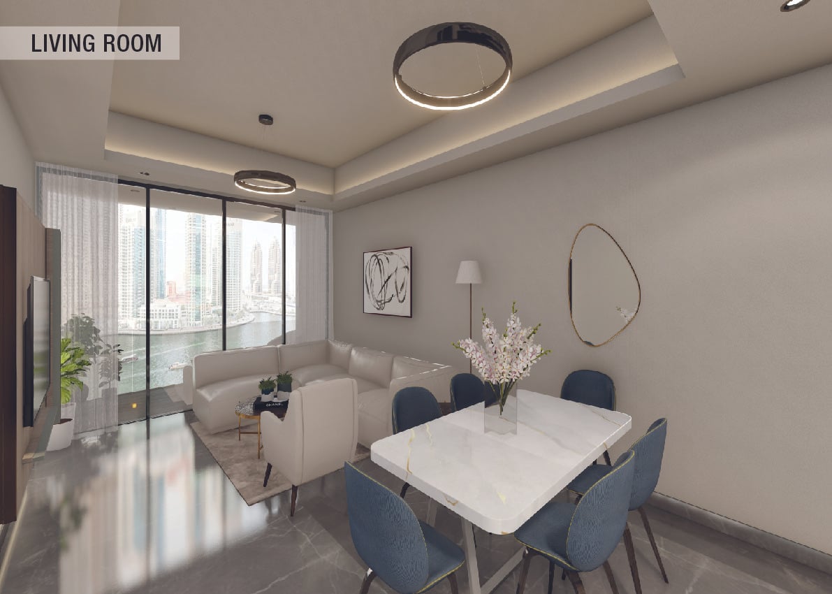 Ajman Creek Towers by GJ Properties, image 7 of 10. Render supplied by developer.