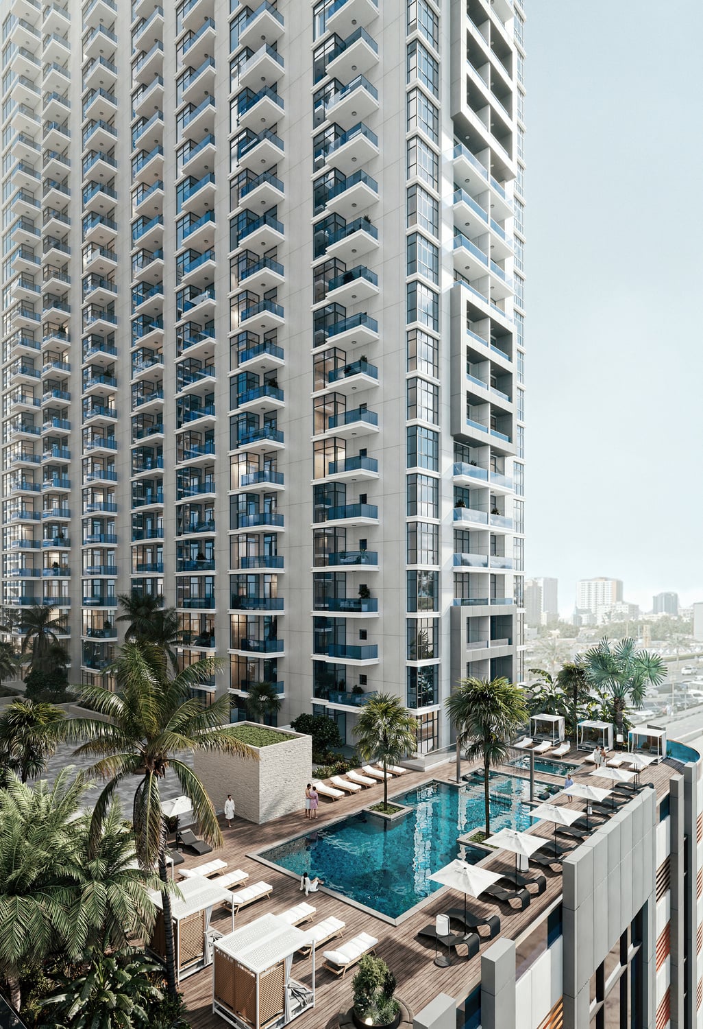 Ajman Creek Towers by GJ Properties, image 4 of 10. Render supplied by developer.