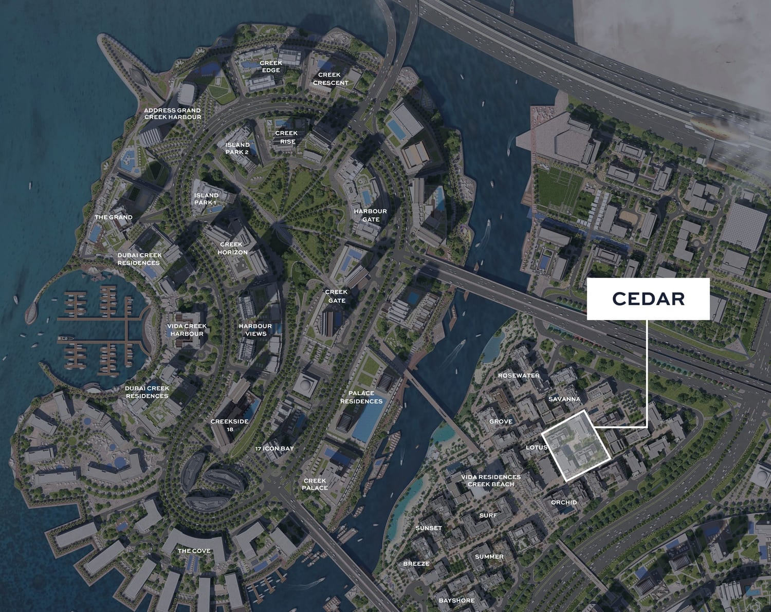 Cedar by Emaar, image 6 of 6. Render supplied by developer.