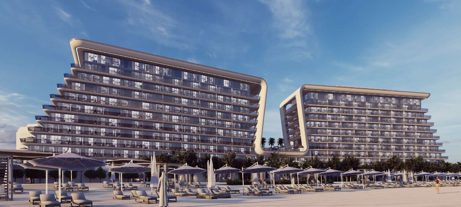 Yas Beach Residence by Siadah Development, image 1 of 8. Render supplied by developer.