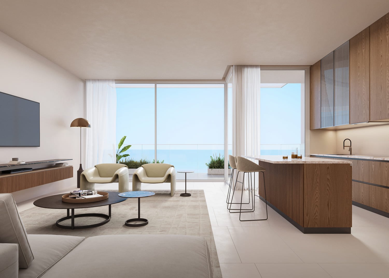 Sealine Residence by Al Zorah Development Company, image 10 of 19. Render supplied by developer.
