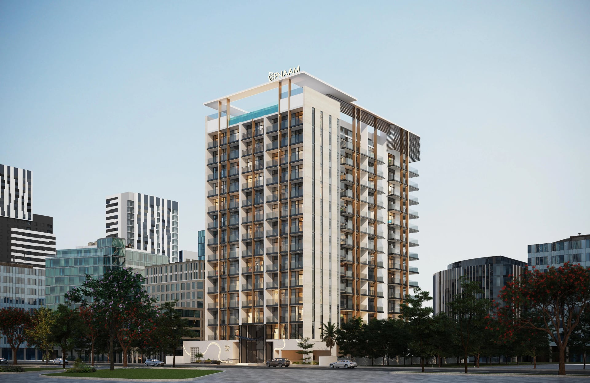 Azra Residence by Enaam Developers, image 1 of 11. Render supplied by developer.