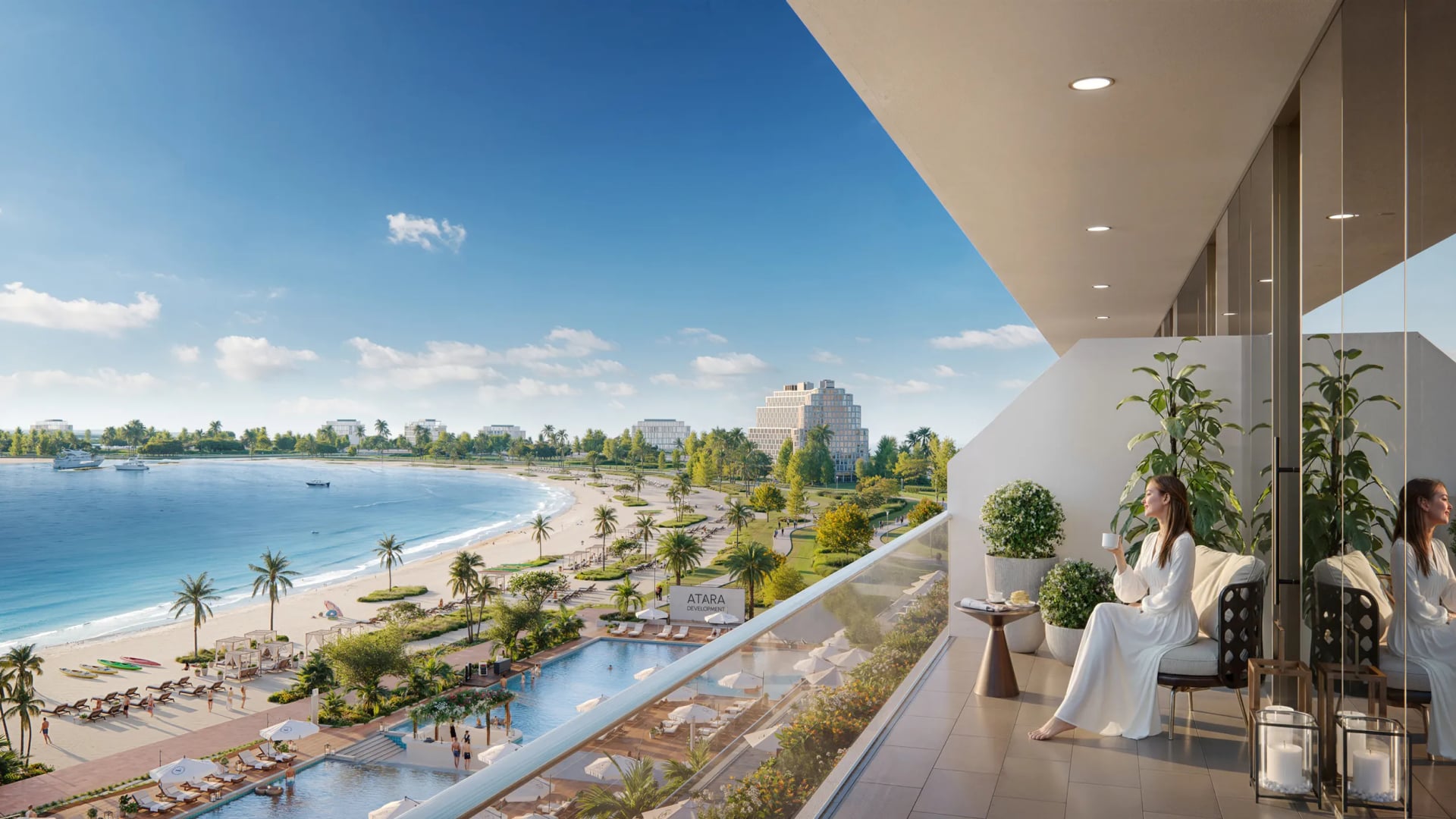 The Residences at Sheraton Al Marjan Island Resort by ATARA Development, image 7 of 17. Render supplied by developer.