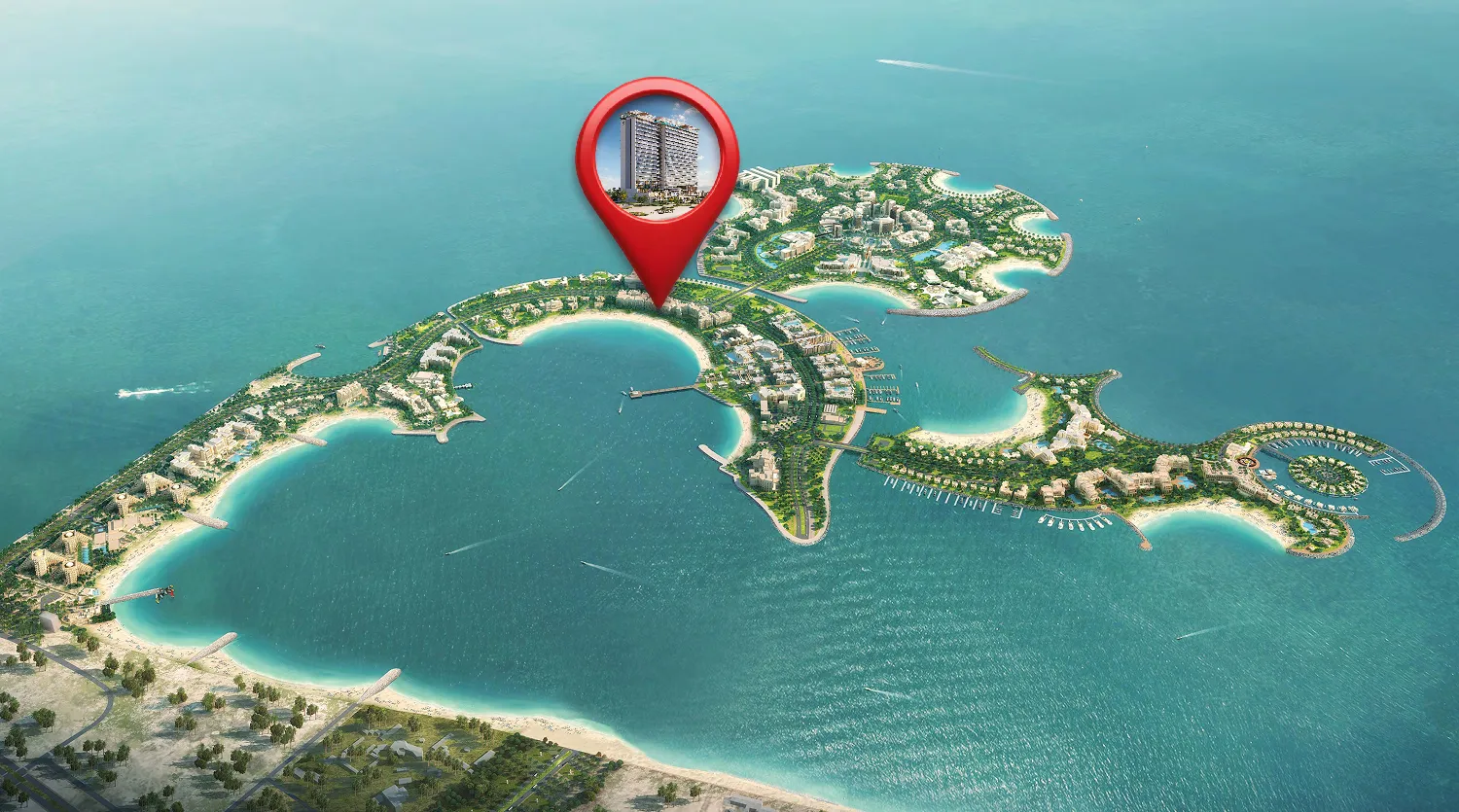 The Residences at Sheraton Al Marjan Island Resort by ATARA Development, image 15 of 17. Render supplied by developer.