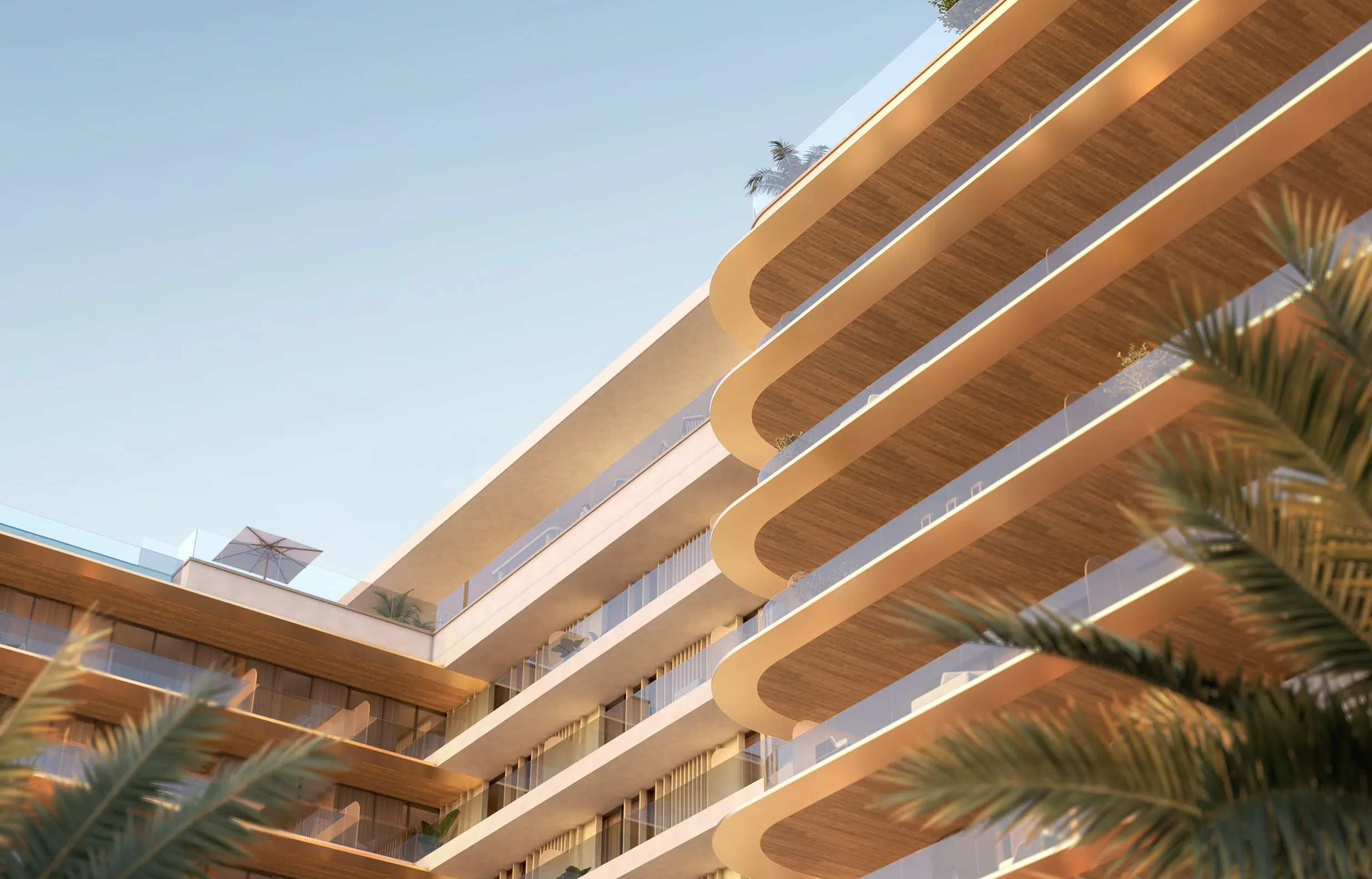 Soleva Beach Residences by Al Huzaifa Properties, image 1 of 13. Render supplied by developer.