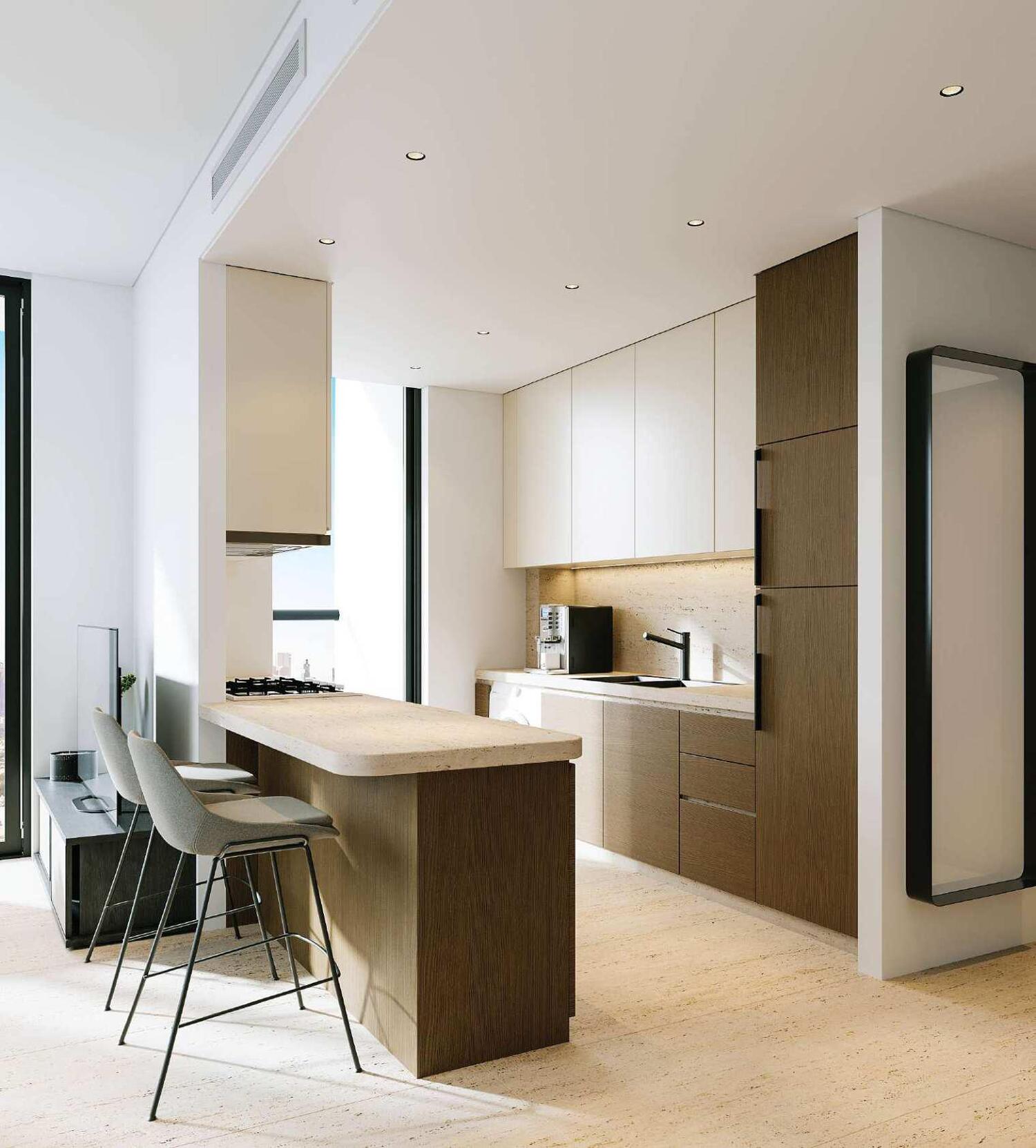 Santorini Residences by Loutraki by Loutraki Real Estate, image 4 of 23. Render supplied by developer.