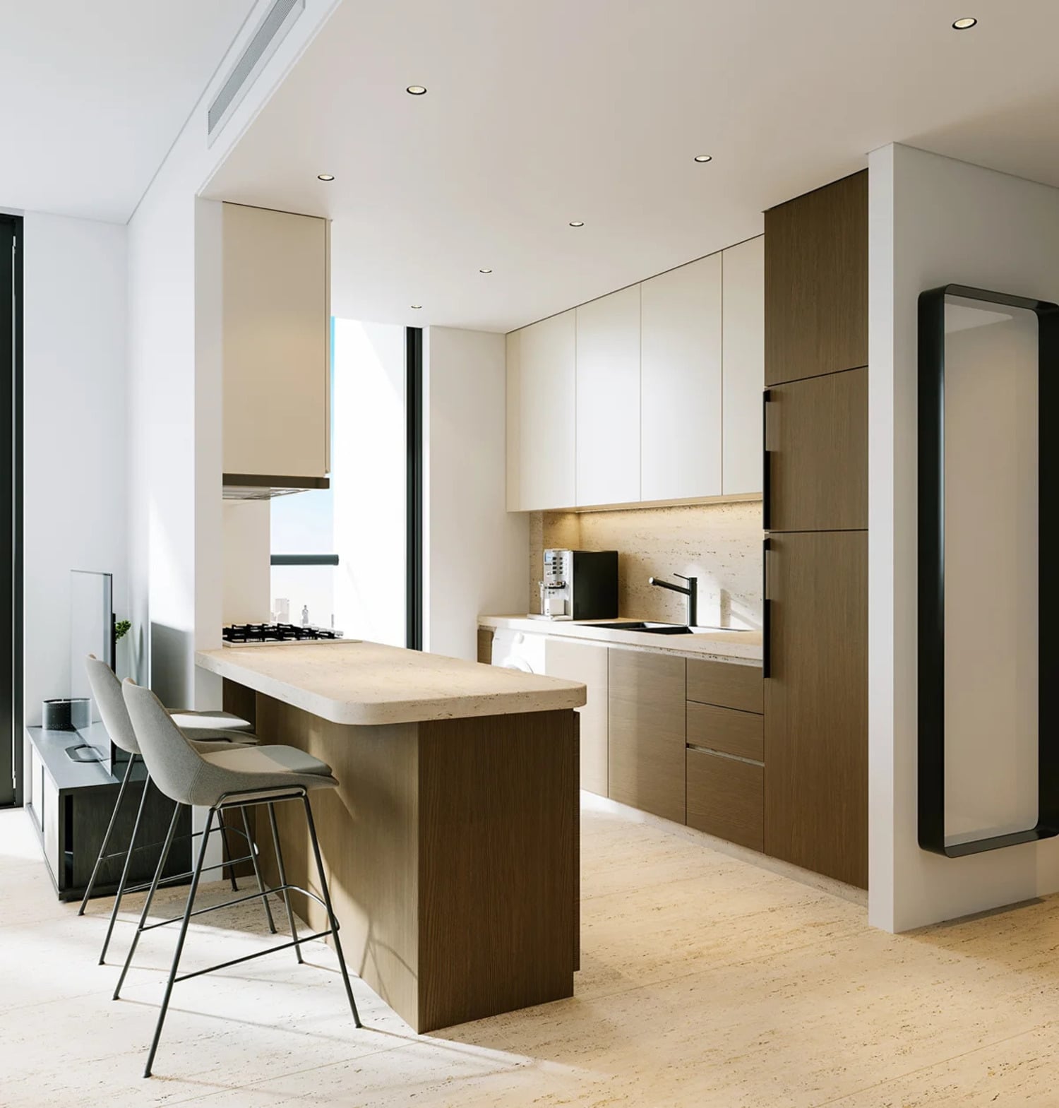 Santorini Residences by Loutraki by Loutraki Real Estate, image 18 of 23. Render supplied by developer.