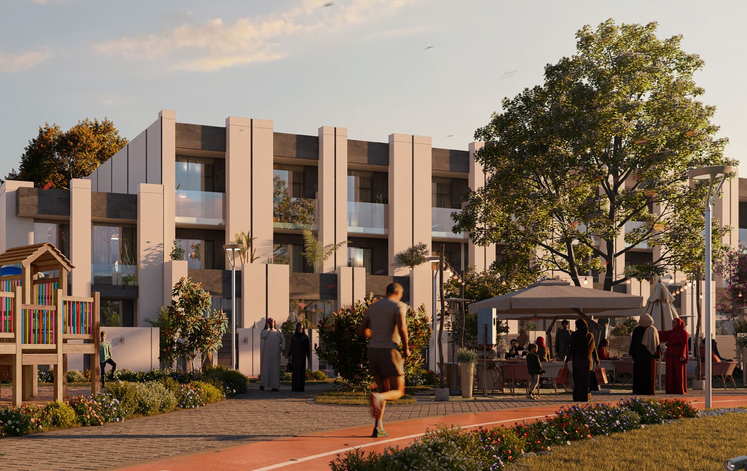 Reportage Village by Reportage in Wadi Al Safa 7, render supplied by developer