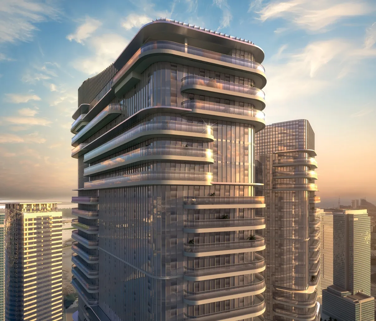 Joud Tower by Albatha Real Estate, image 1 of 8. Render supplied by developer.