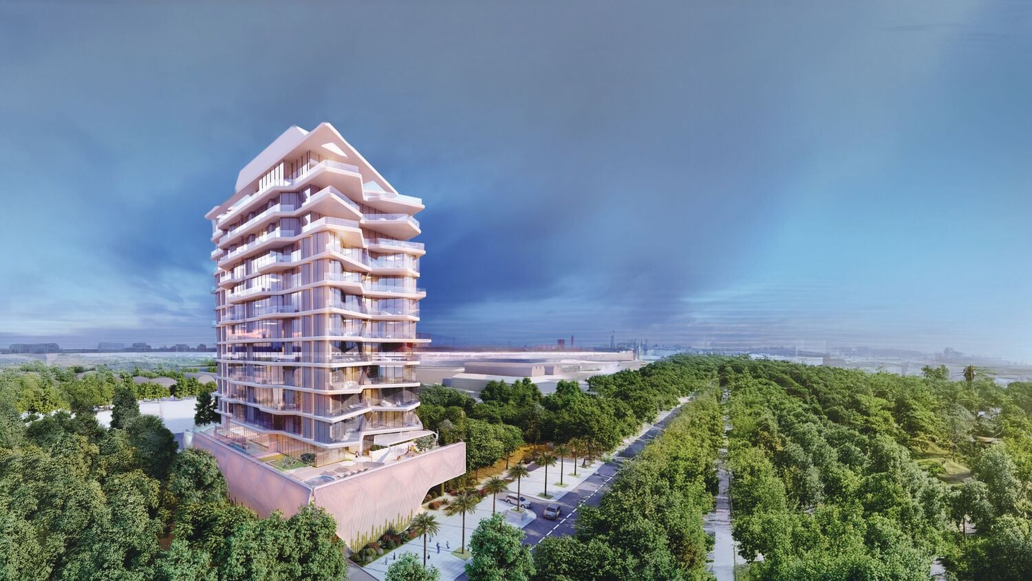 Luxury Canal Residences by Prestige One, image 4 of 19. Render supplied by developer.