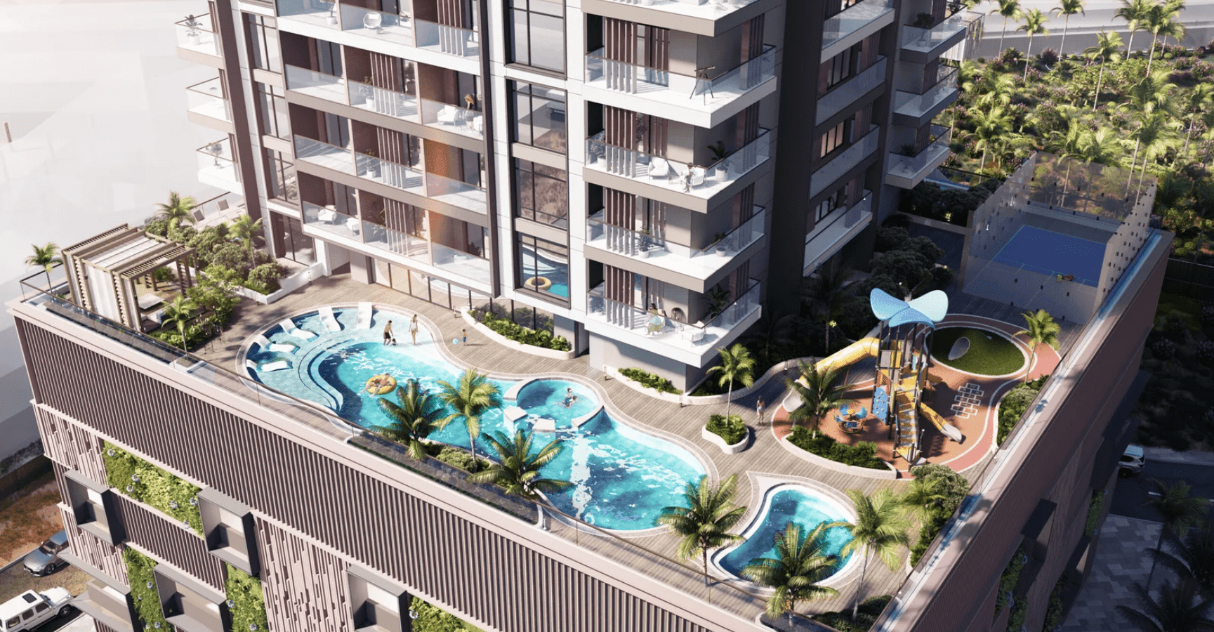 Q Gardens Aliya by AYS Developers, image 1 of 8. Render supplied by developer.