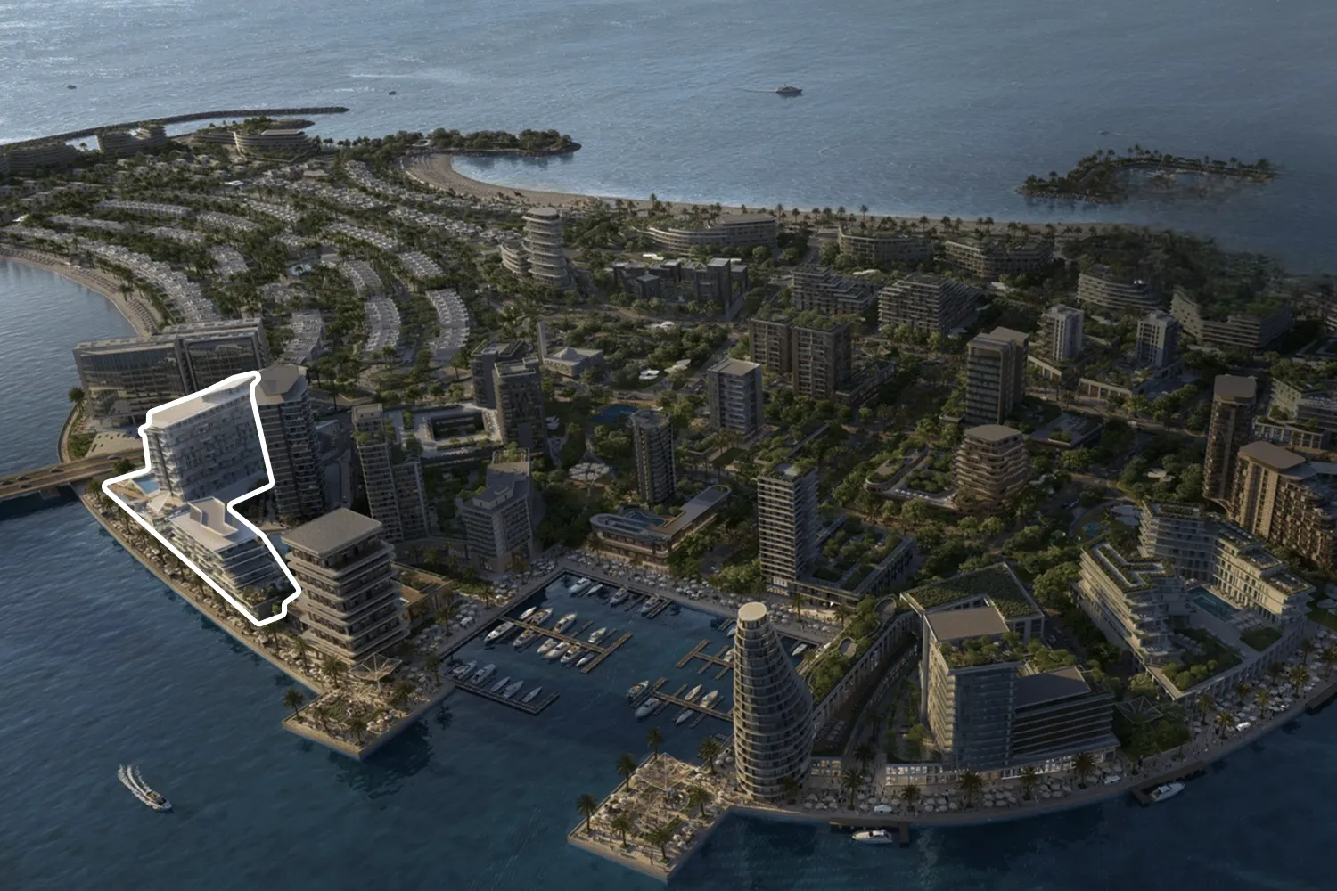 Skai Mina by RAK Properties, Mina Al Arab. Render supplied by developer.
