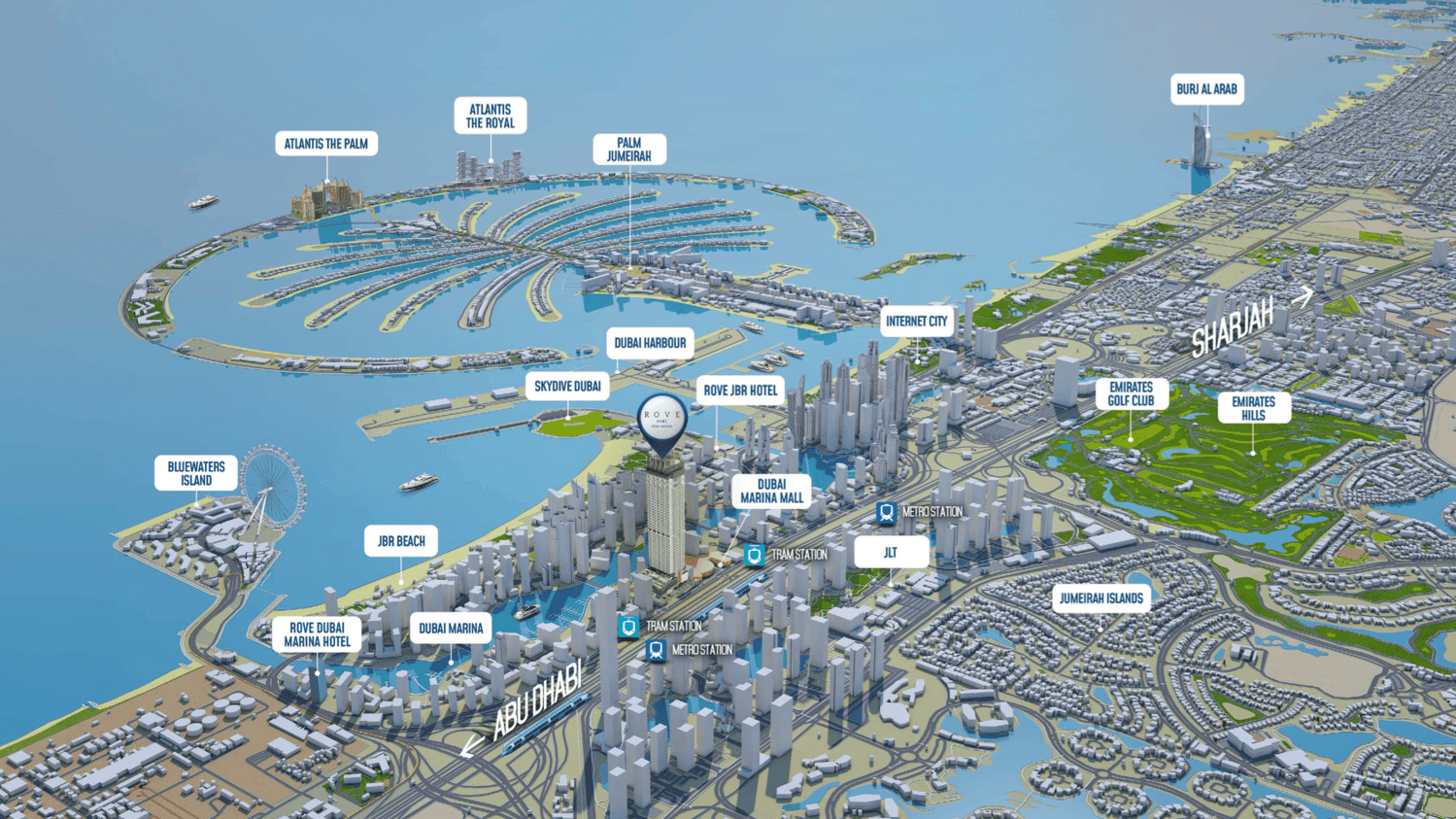 Rove Home Dubai Marina by IRTH Group, image 26 of 27. Render supplied by developer.