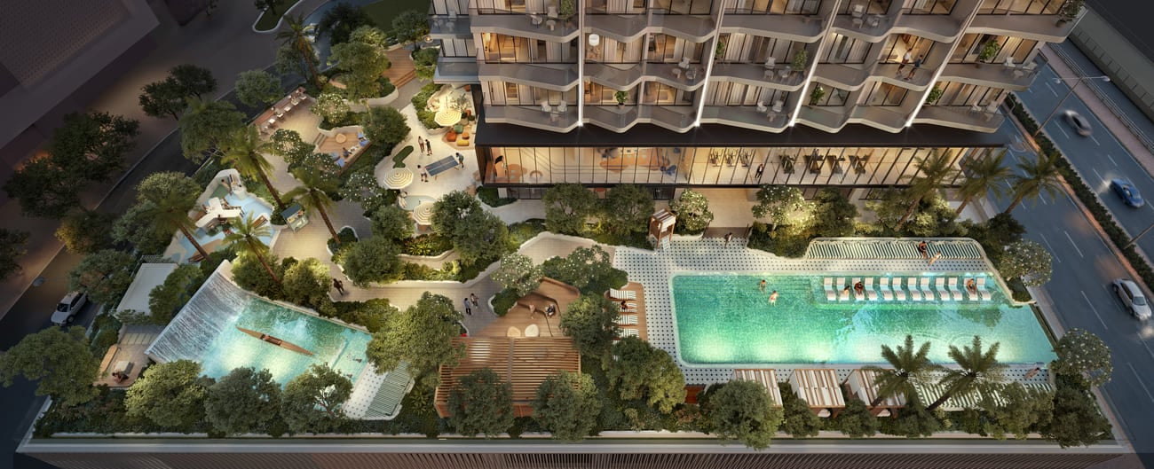 Rove Home Dubai Marina by IRTH Group, image 4 of 27. Render supplied by developer.