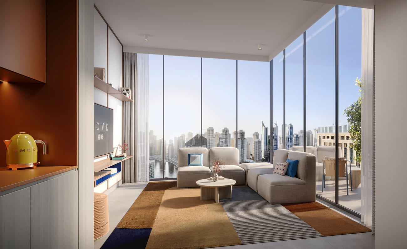 Rove Home Dubai Marina by IRTH Group, image 16 of 27. Render supplied by developer.